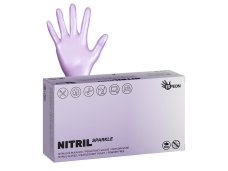 Nitrilové rukavice Espeon SPARKLE fialová perleť - veľ. S