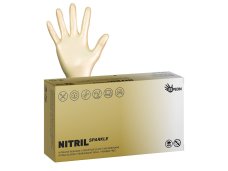 Nitrilové rukavice Espeon SPARKLE zlatá perleť - veľ. M