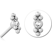 Ozdoba guličky s cryštálom push-in