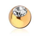 Pozlátená gulička 1.2/2.5 crystal - sterilný obal