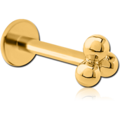 Pozlátená labreta kvietka 1.0/6.0